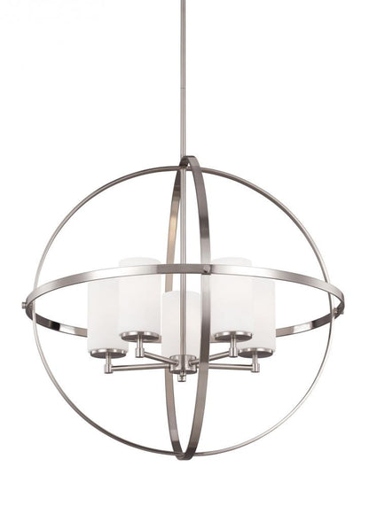 Generation Lighting Alturas Five Light Chandelier Brushed Nickel