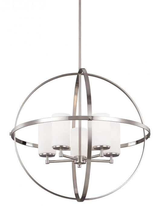 Generation Lighting Alturas Five Light Chandelier Brushed Nickel
