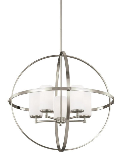 Generation Lighting Alturas Five Light Chandelier Brushed Nickel
