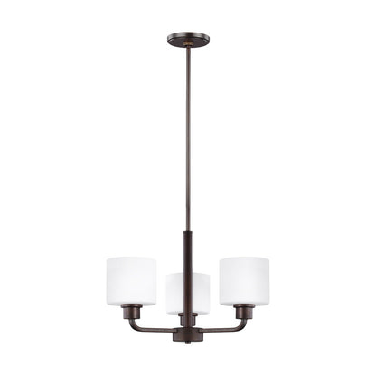 Generation Lighting Canfield Three Light Chandelier Bronze