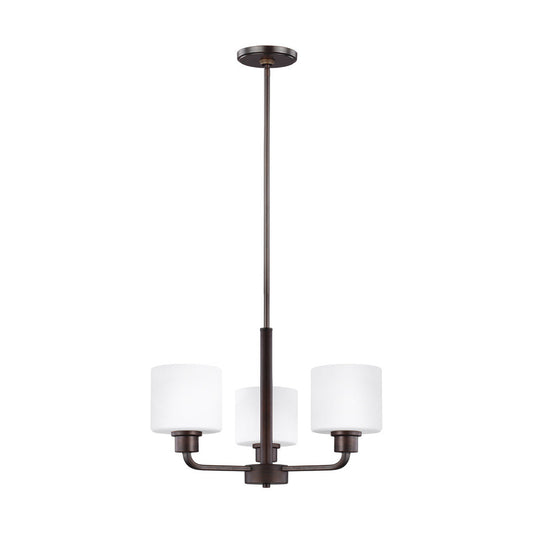 Generation Lighting Canfield Three Light Chandelier Bronze