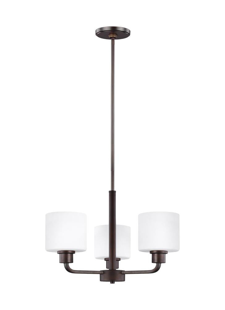 Generation Lighting Canfield Three Light Chandelier Bronze
