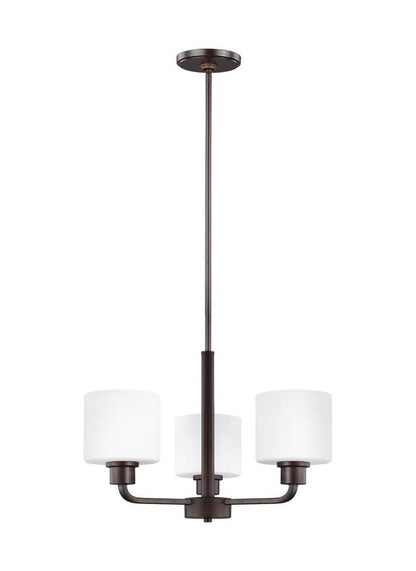 Generation Lighting Canfield Three Light Chandelier Bronze
