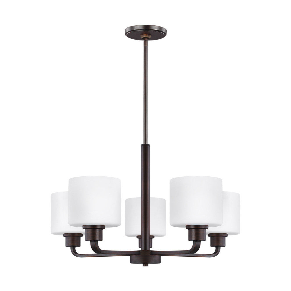 Generation Lighting Canfield Five Light Chandelier Burnt Sienna