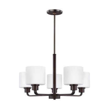 Generation Lighting Canfield Five Light Chandelier Burnt Sienna