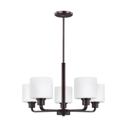 Generation Lighting Canfield Five Light Chandelier Burnt Sienna