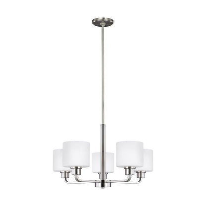 Generation Lighting Canfield Five Light Chandelier Brushed Nickel