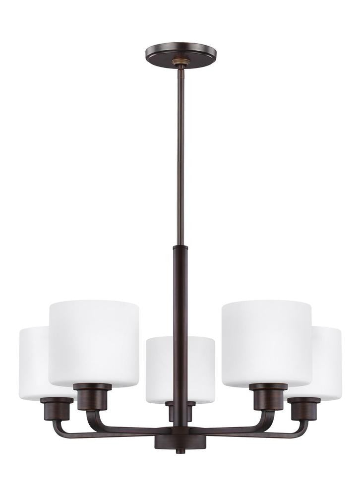 Generation Lighting Canfield Five Light Chandelier Burnt Sienna