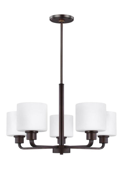 Generation Lighting Canfield Five Light Chandelier Burnt Sienna