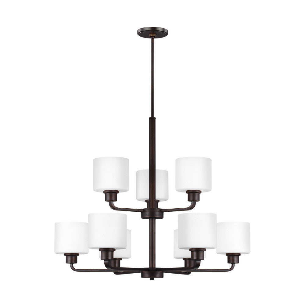 Generation Lighting Canfield Nine Light Chandelier Bronze