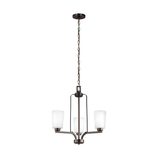 Generation Lighting Franport Three Light Chandelier Bronze