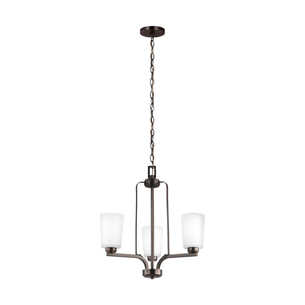 Generation Lighting Franport Three Light Chandelier Bronze