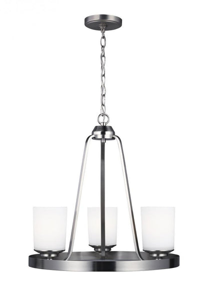 Generation Lighting Kemal Three Light Chandelier Brushed Nickel