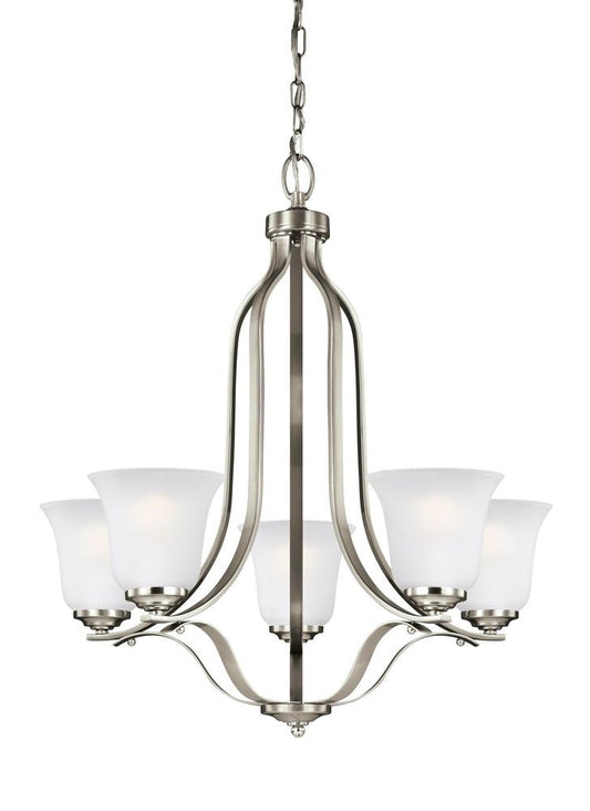 Generation Lighting Emmons Five Light Chandelier Brushed Nickel