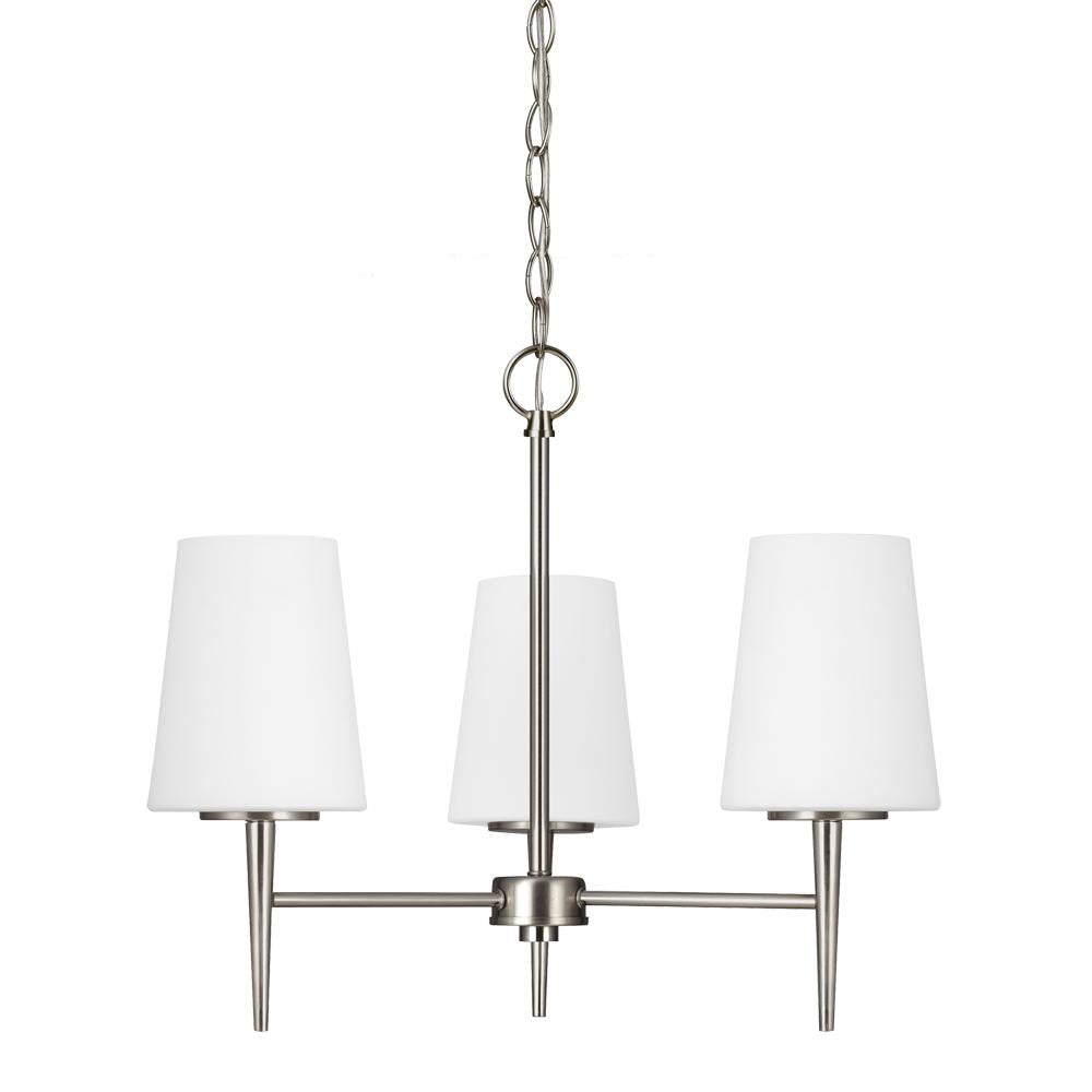 Generation Lighting Driscoll Three Light Chandelier Brushed Nickel