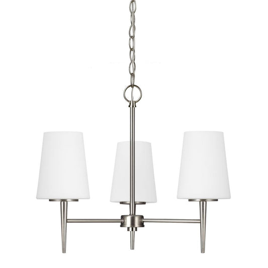 Generation Lighting Driscoll Three Light Chandelier Brushed Nickel
