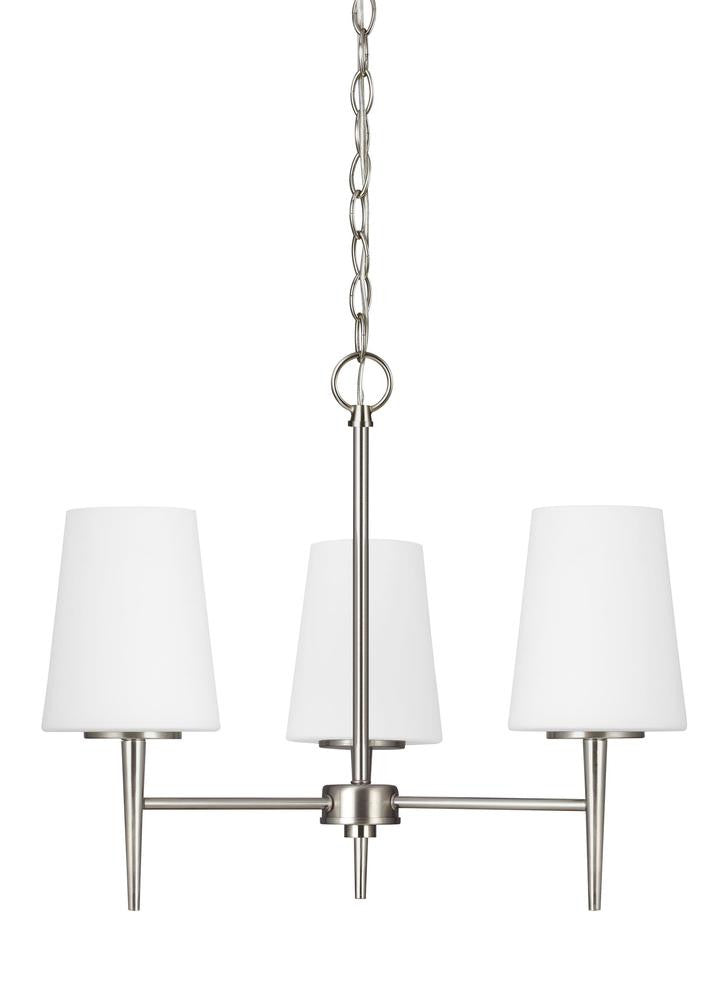 Generation Lighting Driscoll Three Light Chandelier Brushed Nickel