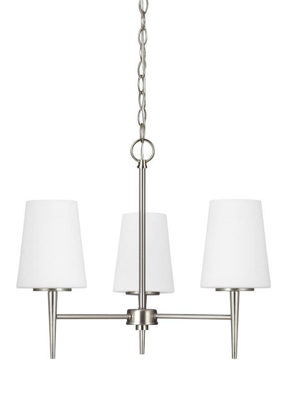 Generation Lighting Driscoll Three Light Chandelier Brushed Nickel