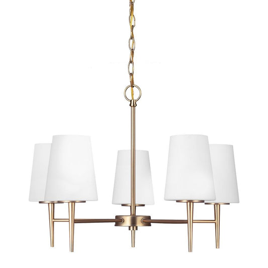 Generation Lighting Driscoll Five Light Chandelier Satin Brass