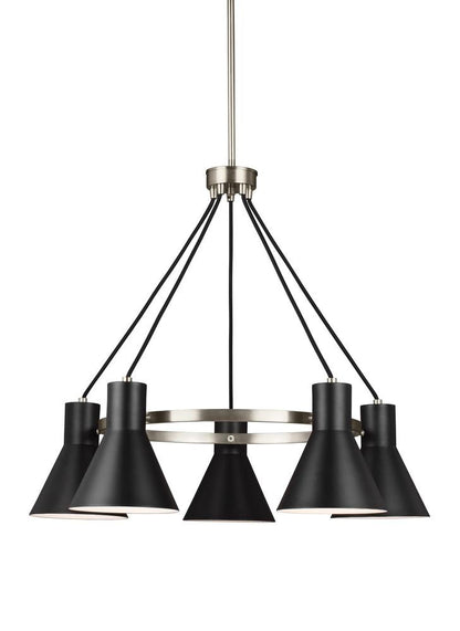Generation Lighting Towner Five Light Chandelier Nickel