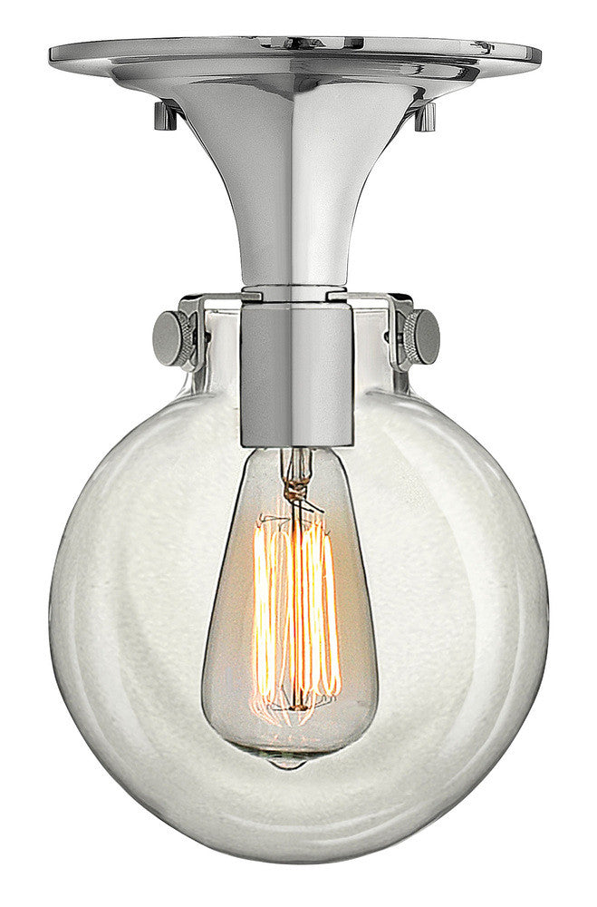 Hinkley Congress Globe Glass Flush Mount Chrome
