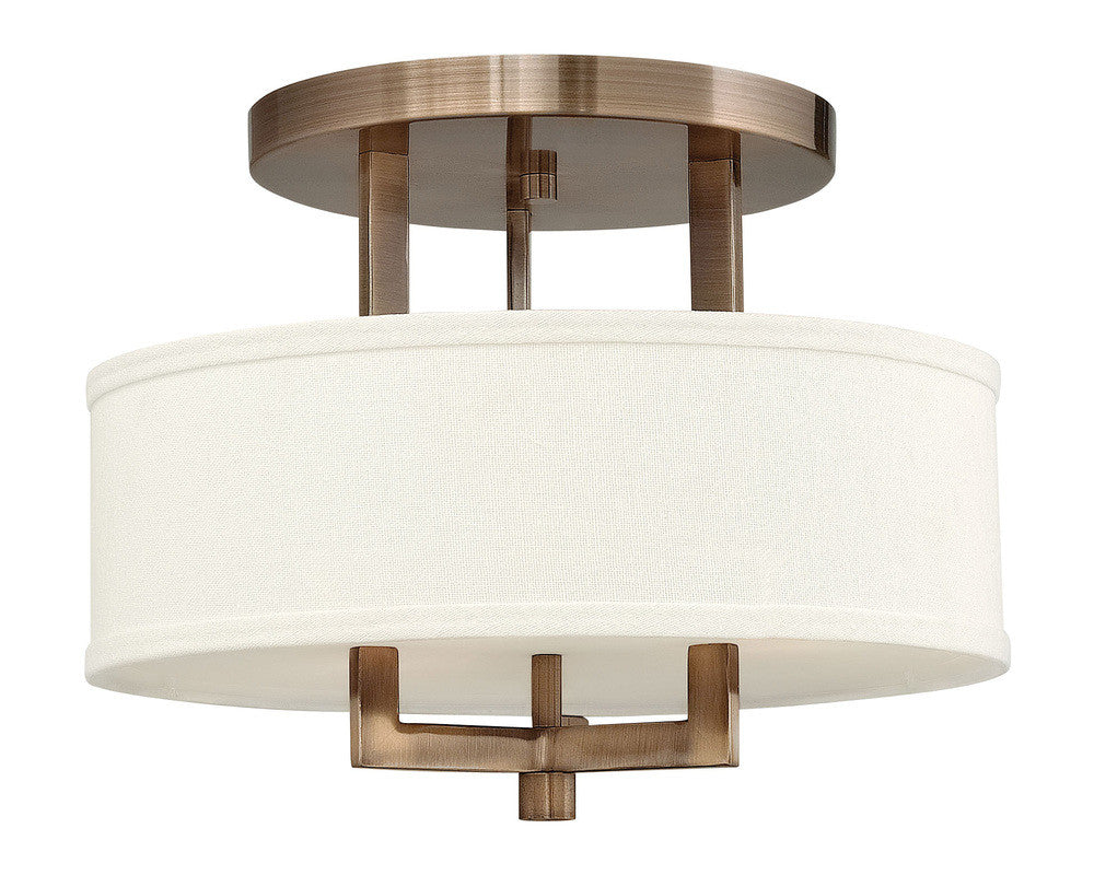 Hinkley Hampton Semi-Flush Mount Brushed Bronze