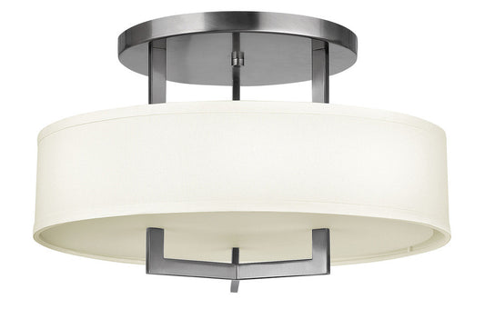 Hinkley Hampton Medium Semi-Flush Mount Nickel, Antique Nickel