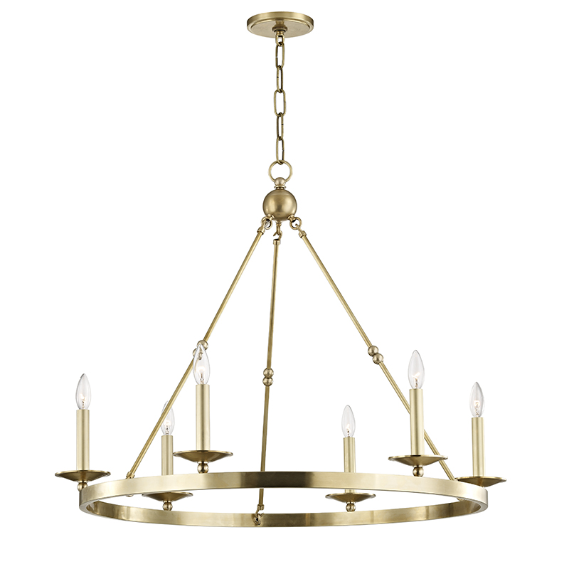 Hudson Valley Allendale Chandelier Aged Brass