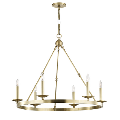 Hudson Valley Allendale Chandelier Aged Brass