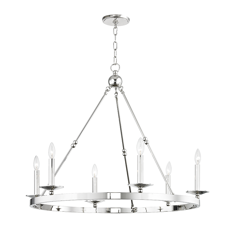 Hudson Valley Allendale Chandelier Polished Nickel