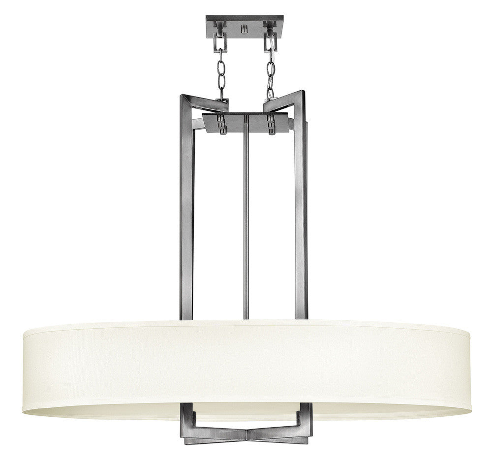 Hinkley Hampton Drum Chandelier Antique Nickel