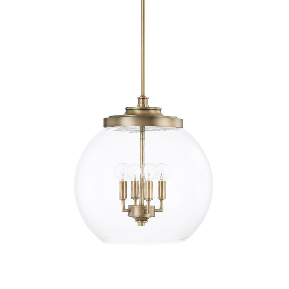 Mid Century Pendant - Aged Brass