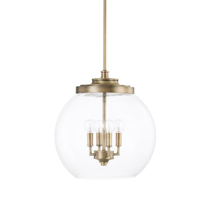 Mid Century Pendant - Aged Brass