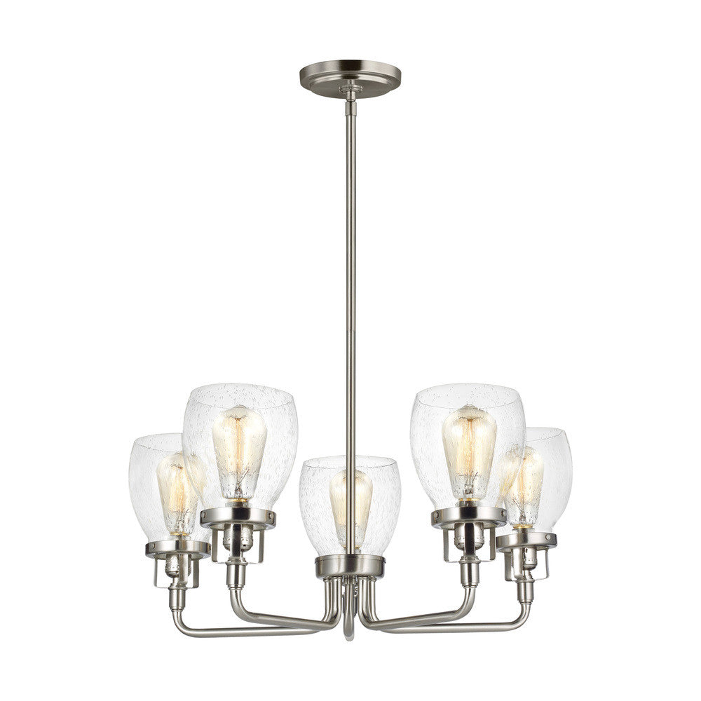 Generation Lighting Belton Five Light Up Chandelier Brushed Nickel