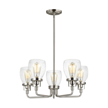 Generation Lighting Belton Five Light Up Chandelier Brushed Nickel