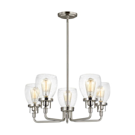 Generation Lighting Belton Five Light Up Chandelier Brushed Nickel