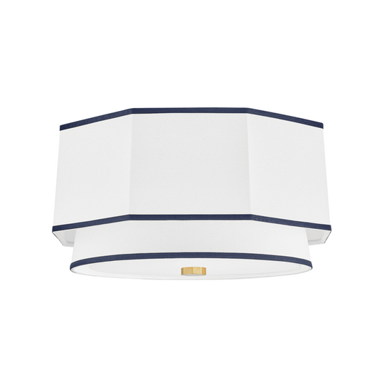 Hudson Valley Riverdale Flush Mount Aged Brass