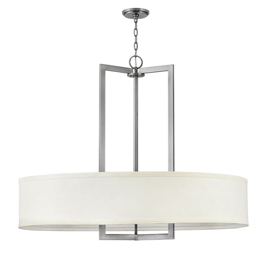 Hinkley Hampton Drum Chandelier Antique Nickel