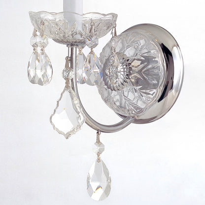 Crystorama Imperial 1 Light Wall Sconce Polished Chrome