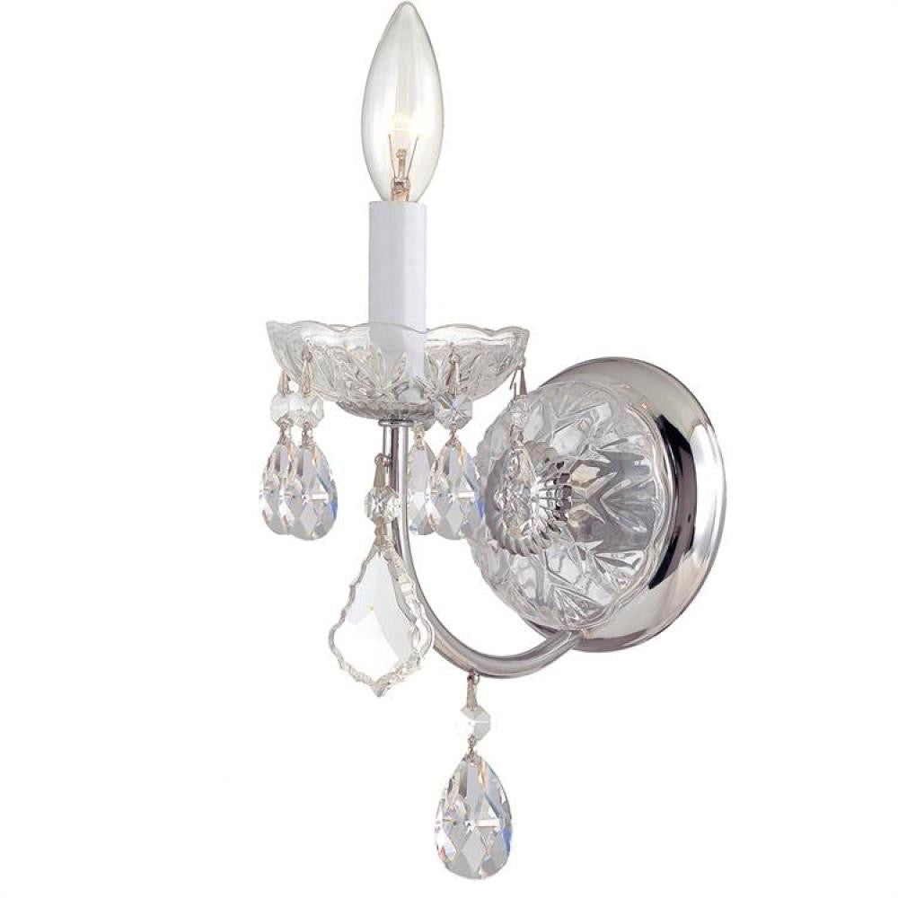 Crystorama Imperial 1 Light Wall Sconce Polished Chrome