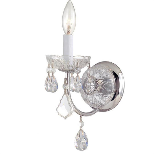 Crystorama Imperial 1 Light Wall Sconce Polished Chrome