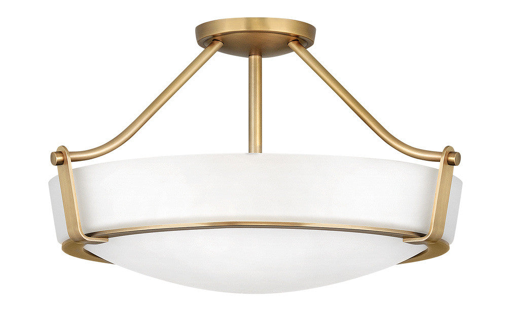 Hinkley Hathaway Foyer Hall Semi-Flush Mount Brass, Heritage Brass