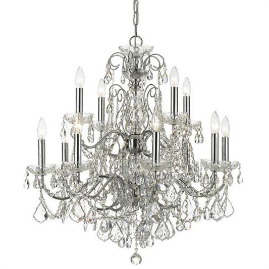Crystorama Imperial 12 Light Chandelier Polished Chrome