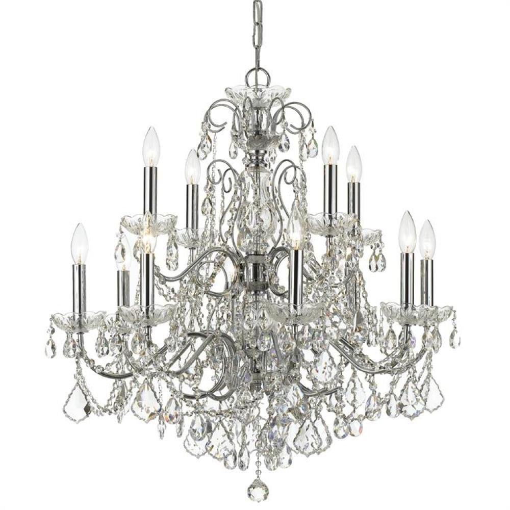 Crystorama Imperial 12 Light Chandelier Polished Chrome