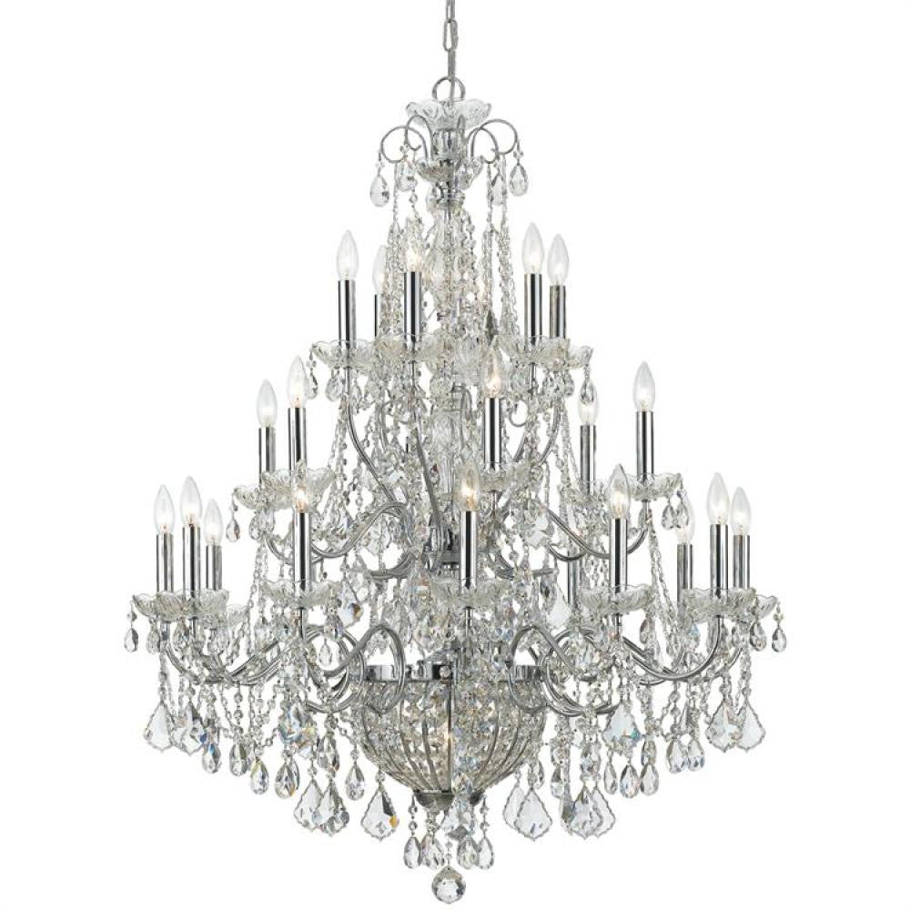 Crystorama Imperial 26 Light Chandelier Polished Chrome