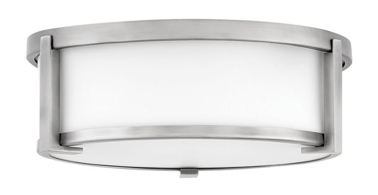 Hinkley Lowell Medium Flush Mount Nickel, Antique Nickel