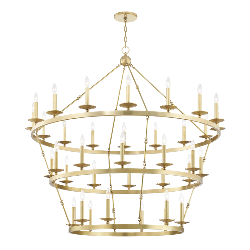 Hudson Valley Allendale Chandelier Aged Brass