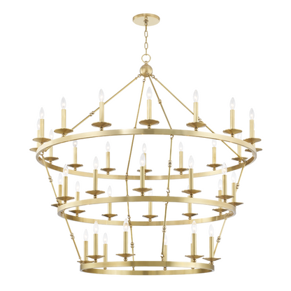 Hudson Valley Allendale Chandelier Aged Brass