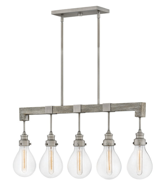 Hinkley Denton Linear Chandelier Pewter