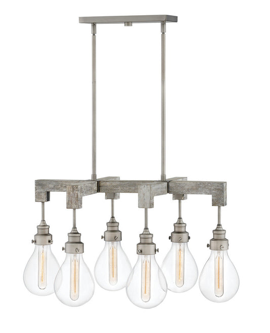 Hinkley Denton Linear Chandelier Pewter
